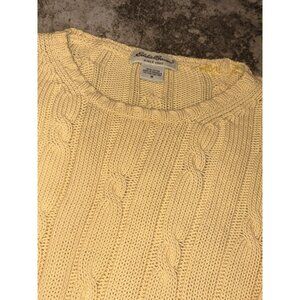 Eddie Bauer‎ Women’s Medium Sweater Cable Knit Preppy Fast Shipping!